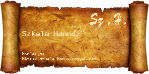 Szkala Hannó névjegykártya